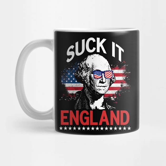 Funny Suck It England 4th of July George Washington 1776 by mo designs 95